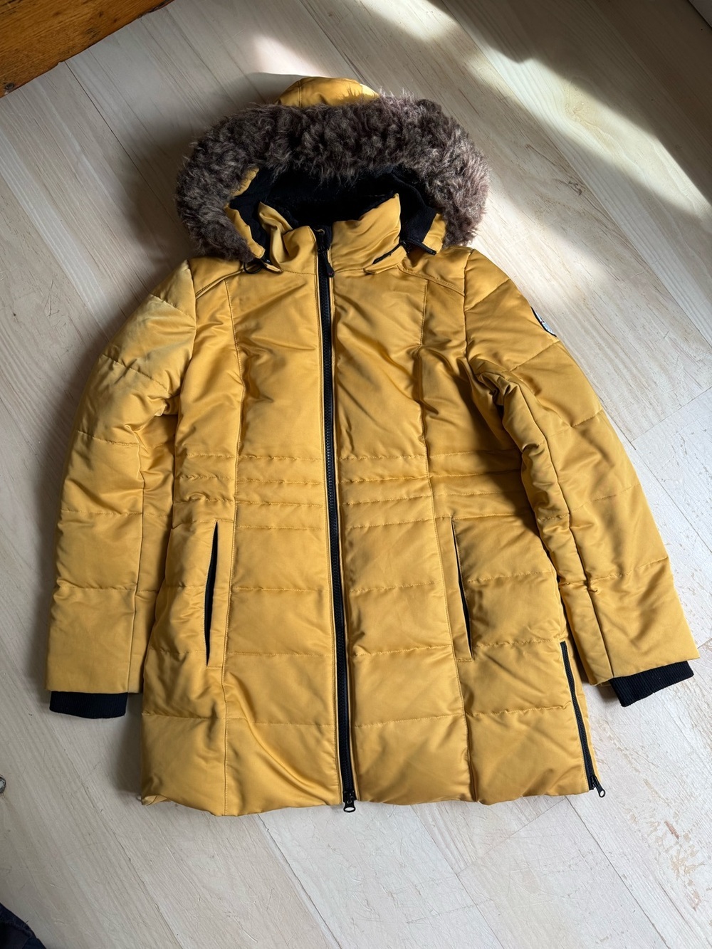 Arctic Expedition Women’s Puffer Parka Mustard Yellow